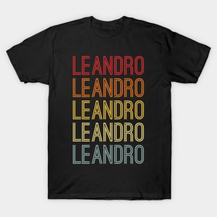 Leandro Name Vintage Retro Gift Named Leandro T-Shirt